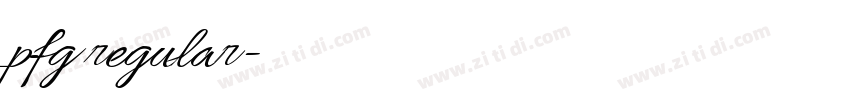 pfg regular字体转换